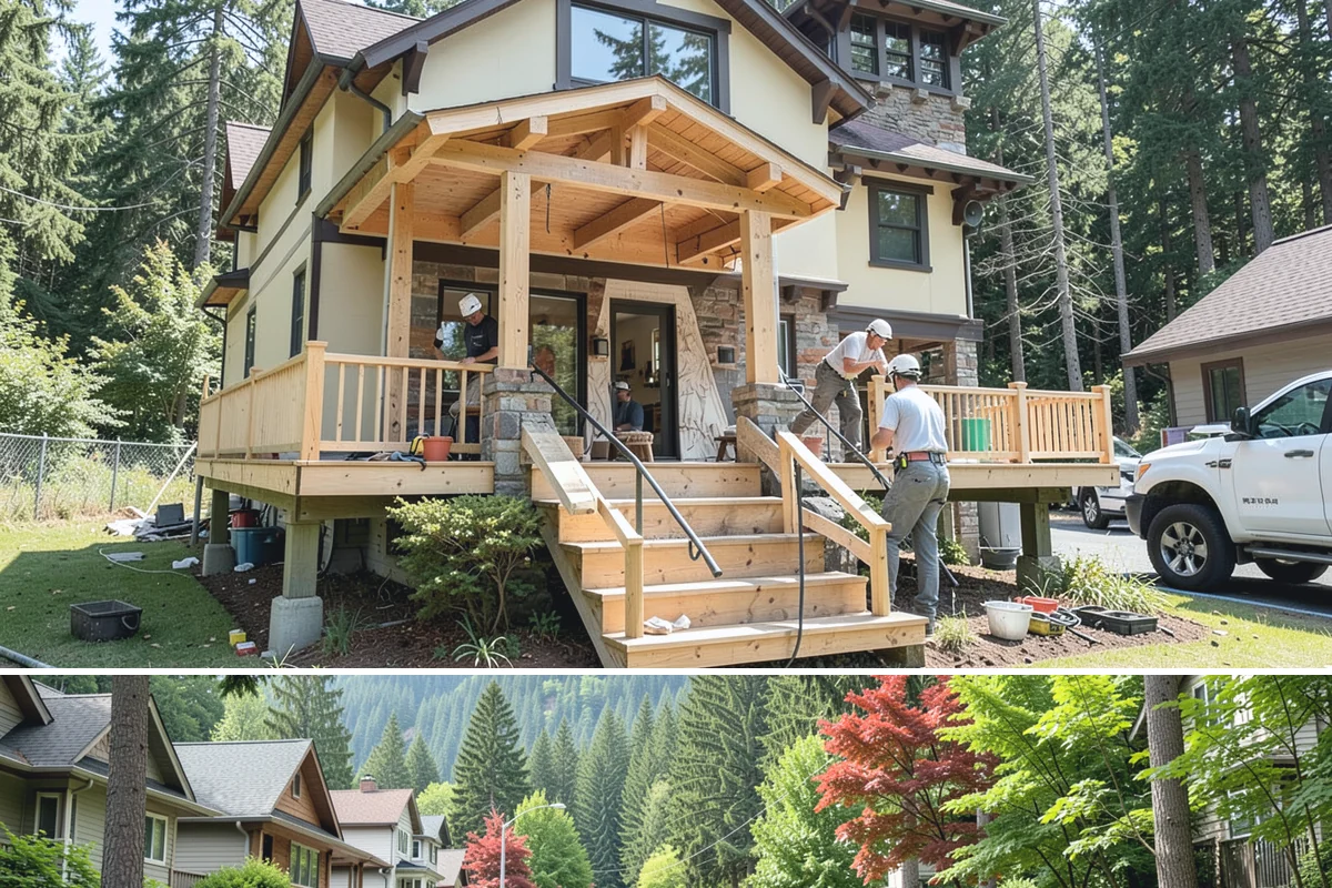 Screened Porch Construction in Darrington, Snohomish County, WA - Building in late spring means your screened porch is ready for bug-free enjoyment all summer long.