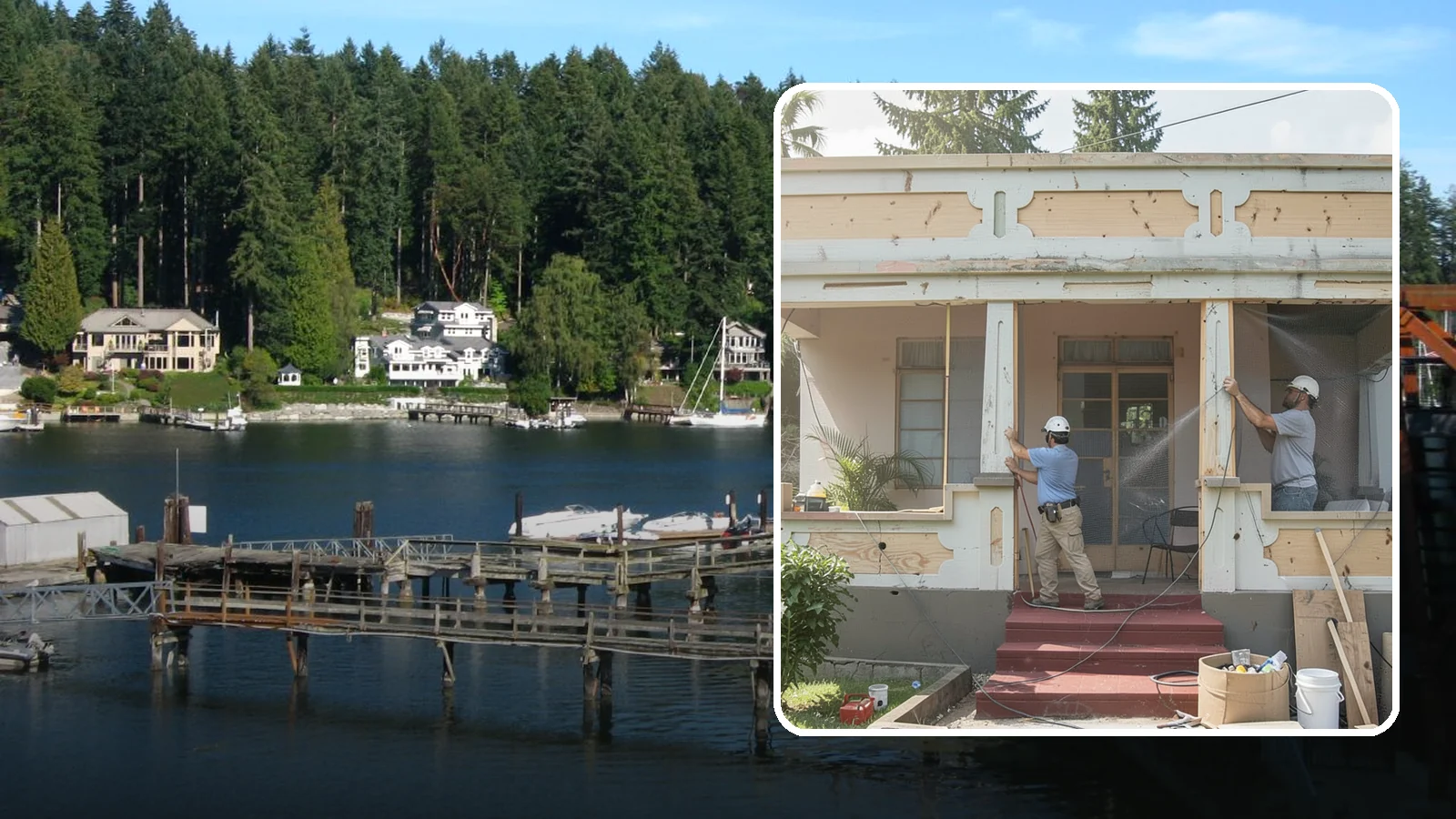 Screened Porch Construction in Gig Harbor, Pierce County, WA - Screened porch construction that lets you enjoy fresh air while keeping insects and debris out.
