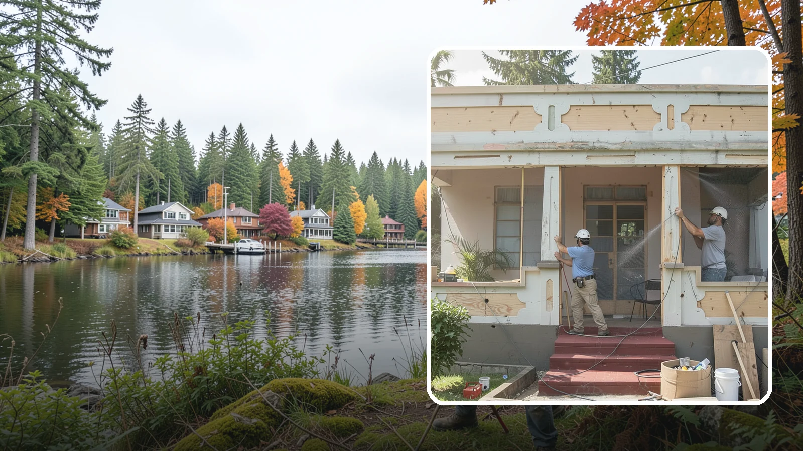 Screened Porch Construction in La Conner, Skagit County, WA - Screened porch construction that lets you enjoy fresh air while keeping insects and debris out.