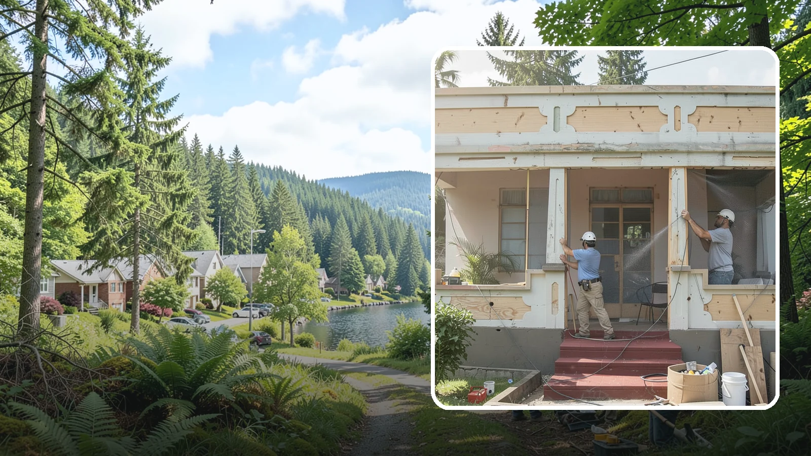Screened Porch Construction in Lake Forest Park, King County, WA - Screened porch construction that lets you enjoy fresh air while keeping insects and debris out.