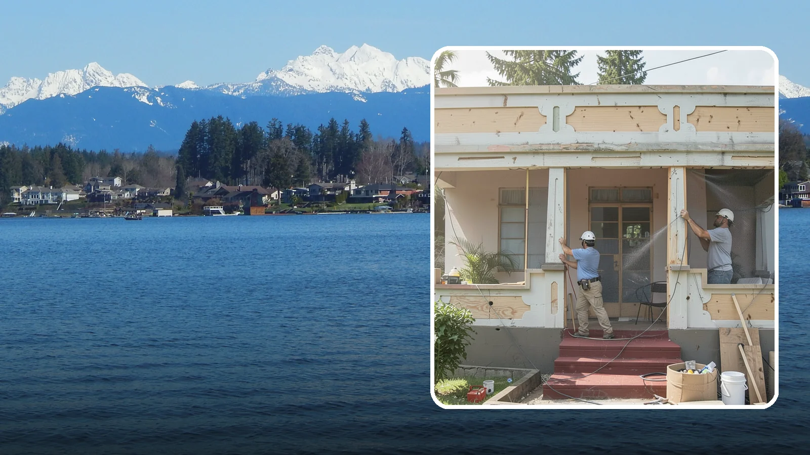 Screened Porch Construction in Lake Stevens, Snohomish County, WA - Screened porch construction that lets you enjoy fresh air while keeping insects and debris out.