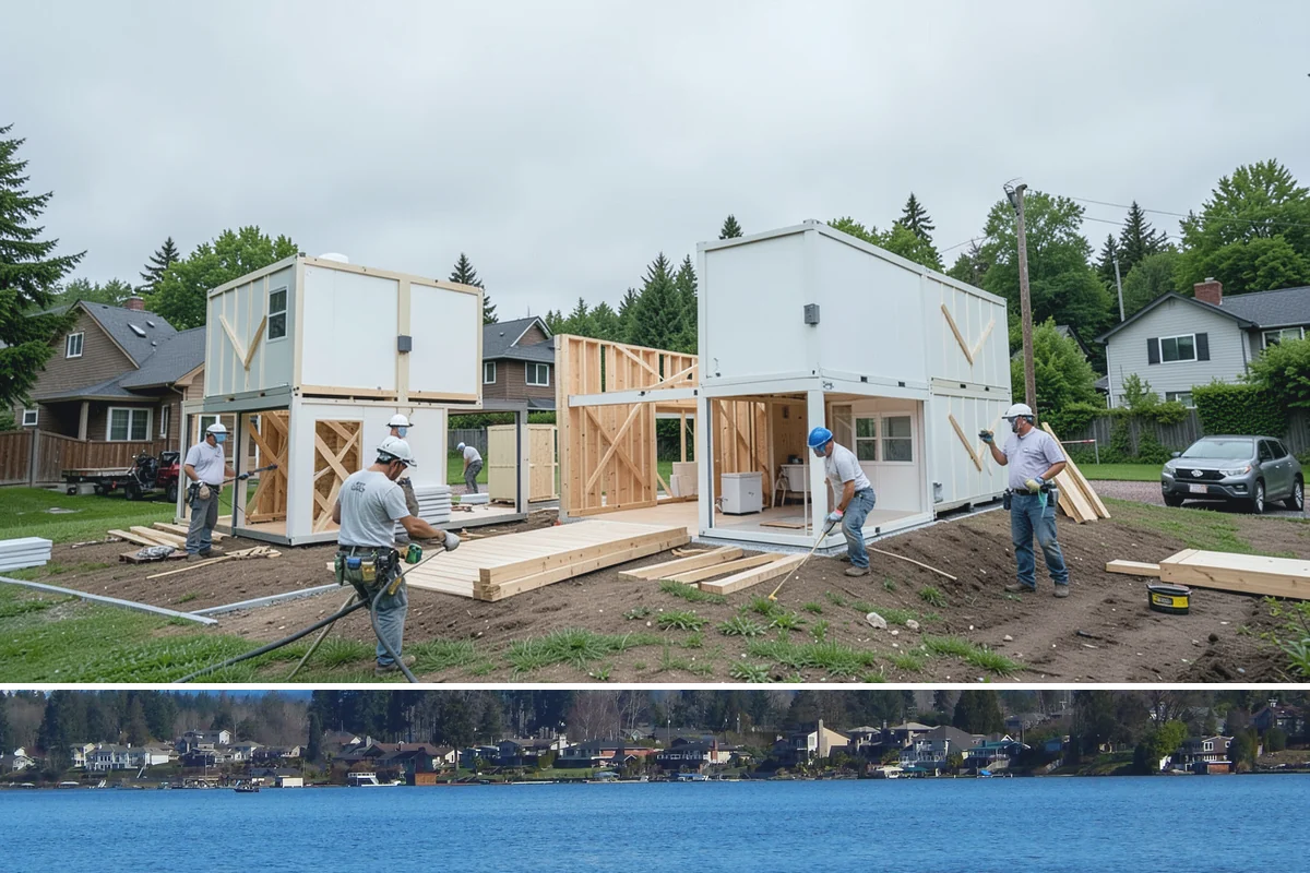 Screened Porch Construction in Lake Stevens, Snohomish County, WA - Building in late spring means your screened porch is ready for bug-free enjoyment all summer long.