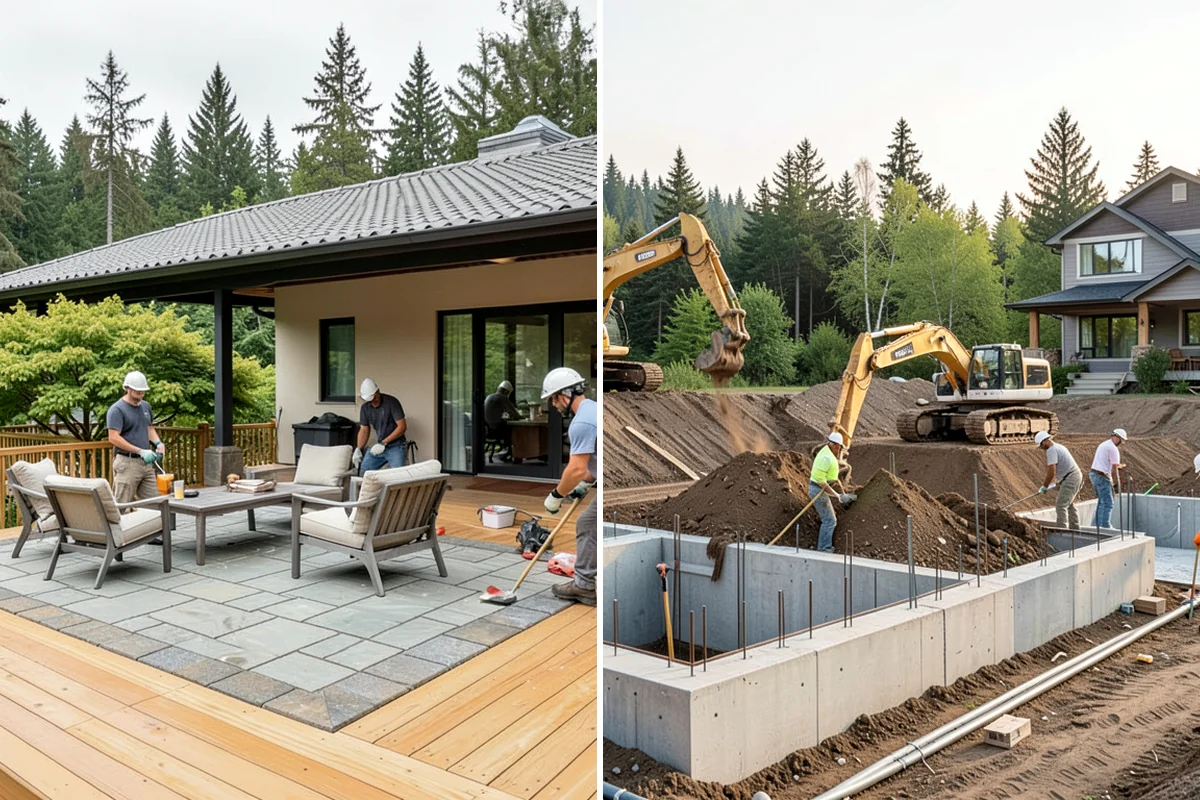 Screened Porch Construction in Maple Valley, King County, WA - Design the screened space and roof structure