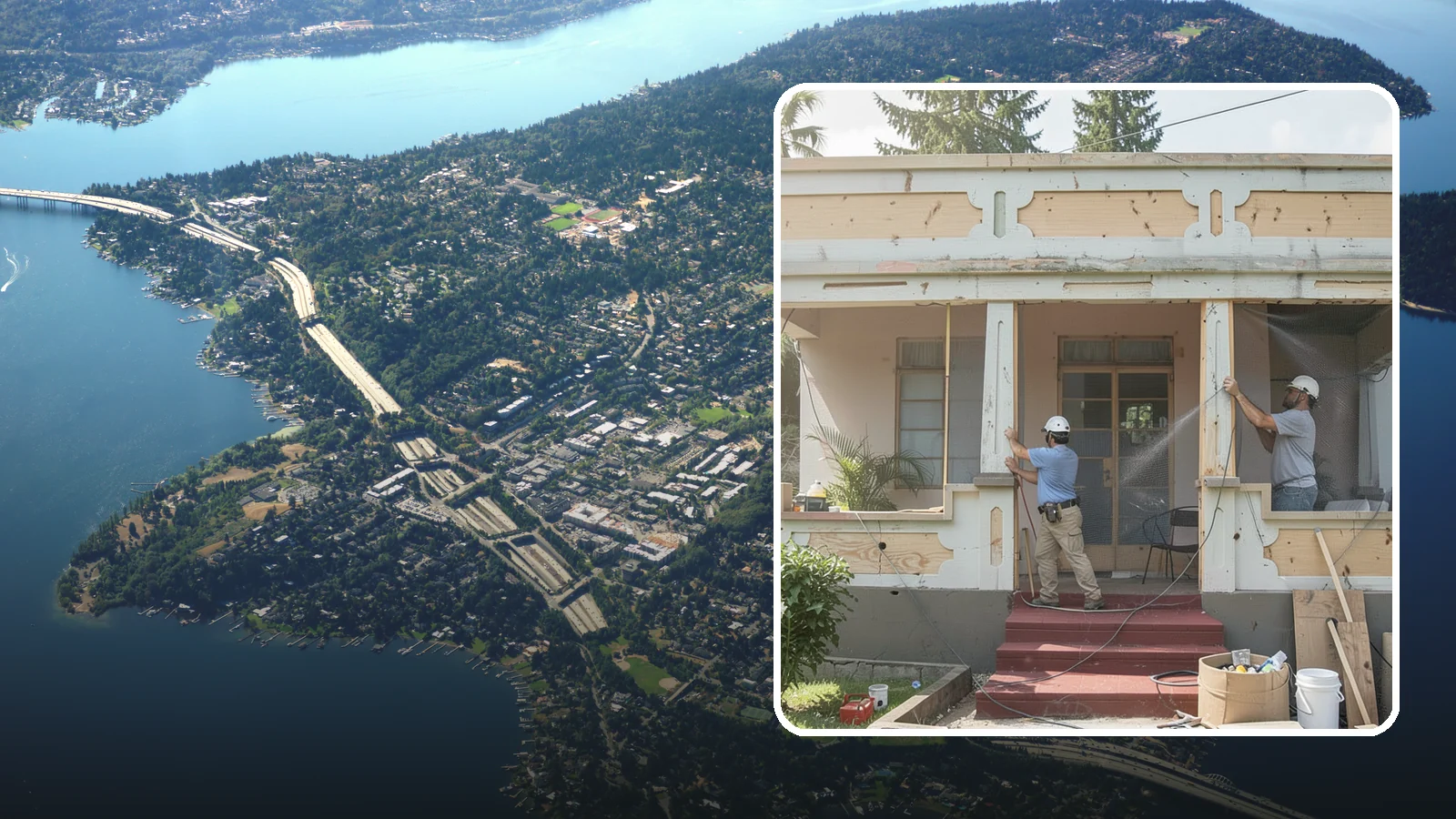 Screened Porch Construction in Mercer Island, King County, WA - Screened porch construction that lets you enjoy fresh air while keeping insects and debris out.