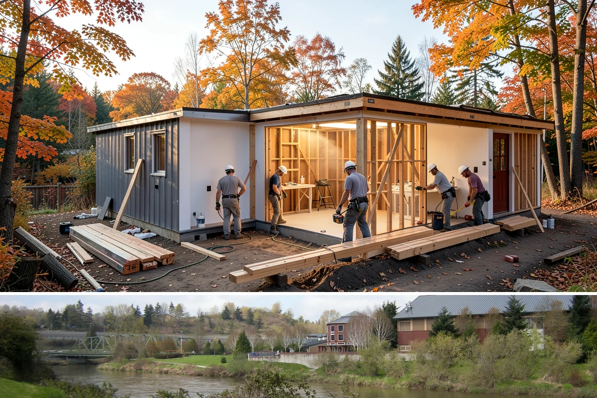 Screened Porch Construction in Tukwila, King County, WA - Building in late spring means your screened porch is ready for bug-free enjoyment all summer long.