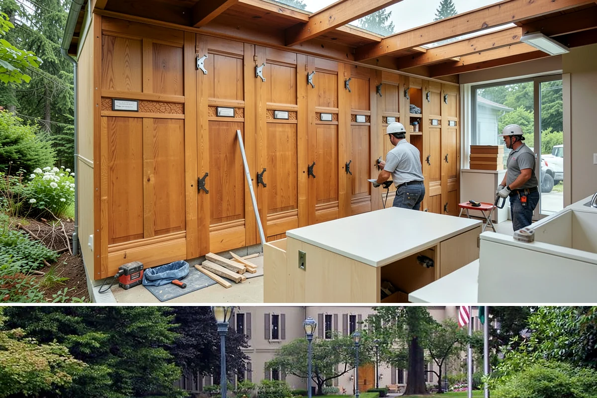 Screened Porch Construction in Woodinville, King County, WA - Building in late spring means your screened porch is ready for bug-free enjoyment all summer long.