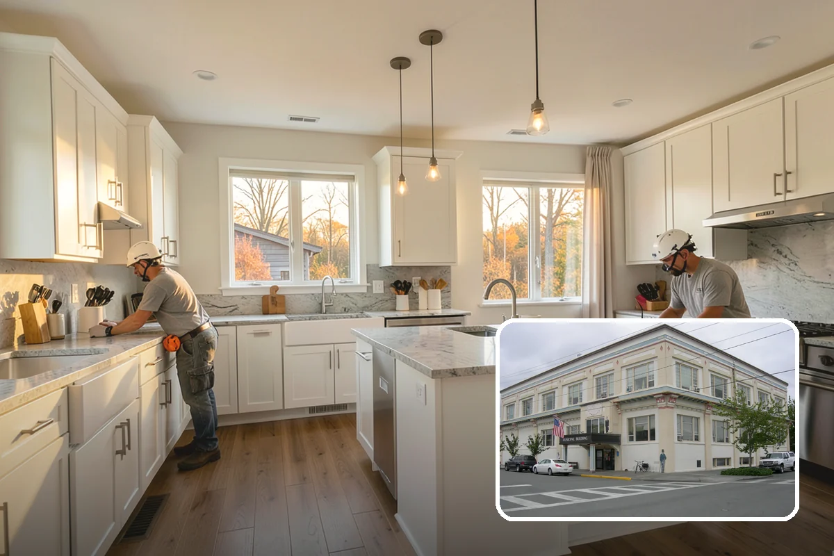 Scullery Construction in Anacortes, Skagit County, WA - Messy prep and cleanup kept out of sight