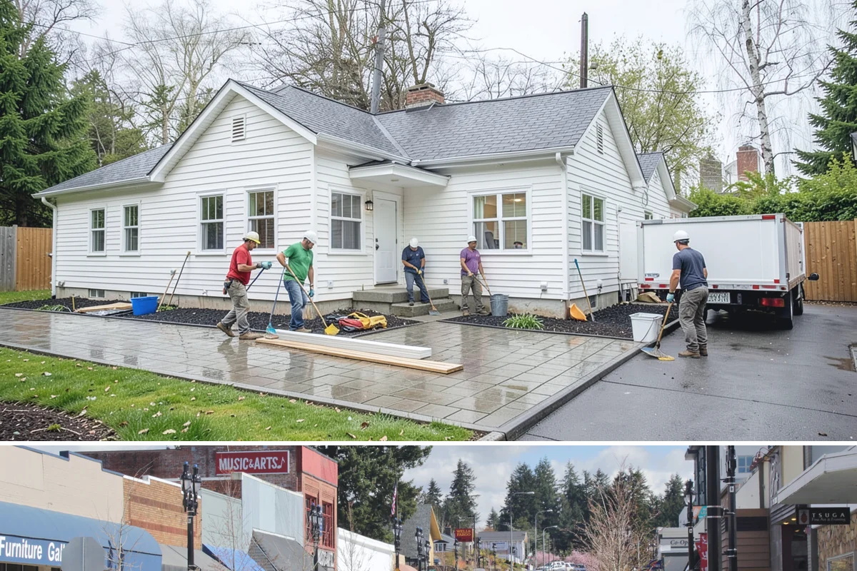 Scullery Construction in Bothell, King County, WA - A scullery build involving utilities is best scheduled in drier months alongside a broader project.