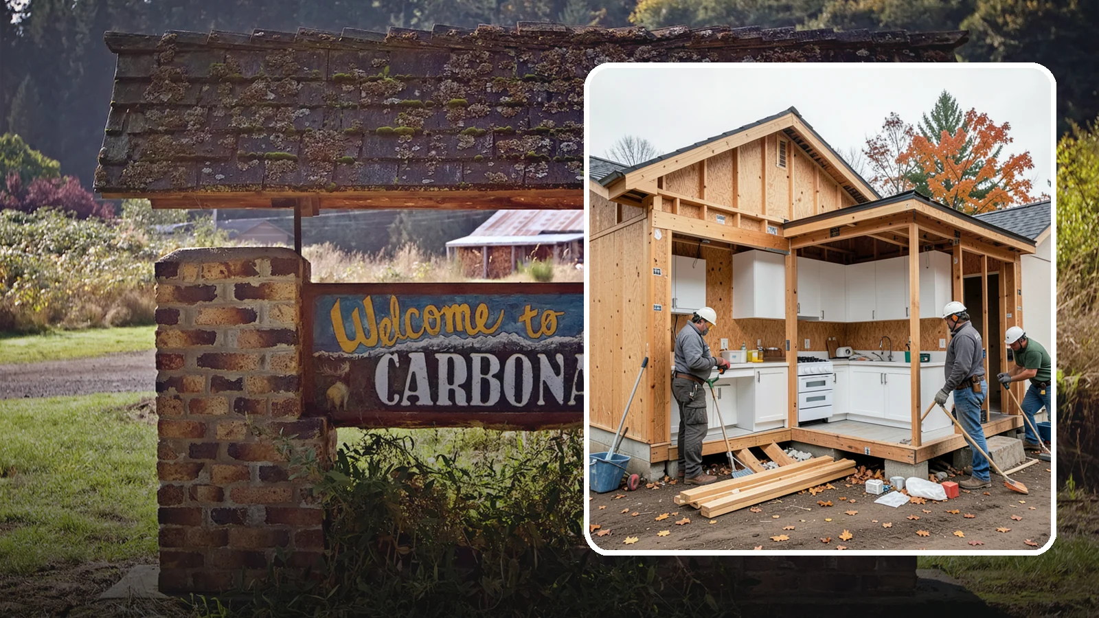 Scullery Construction in Carbonado, Pierce County, WA - Building a scullery or back kitchen to handle prep, cleanup, and mess out of sight of the main kitchen.