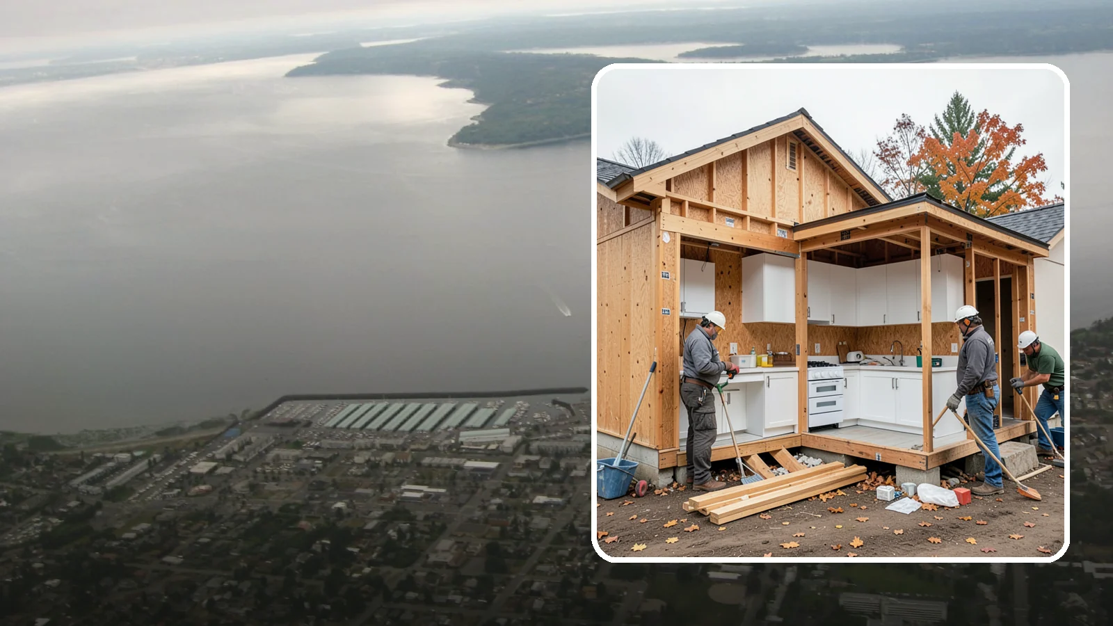 Scullery Construction in Des Moines, King County, WA - Building a scullery or back kitchen to handle prep, cleanup, and mess out of sight of the main kitchen.