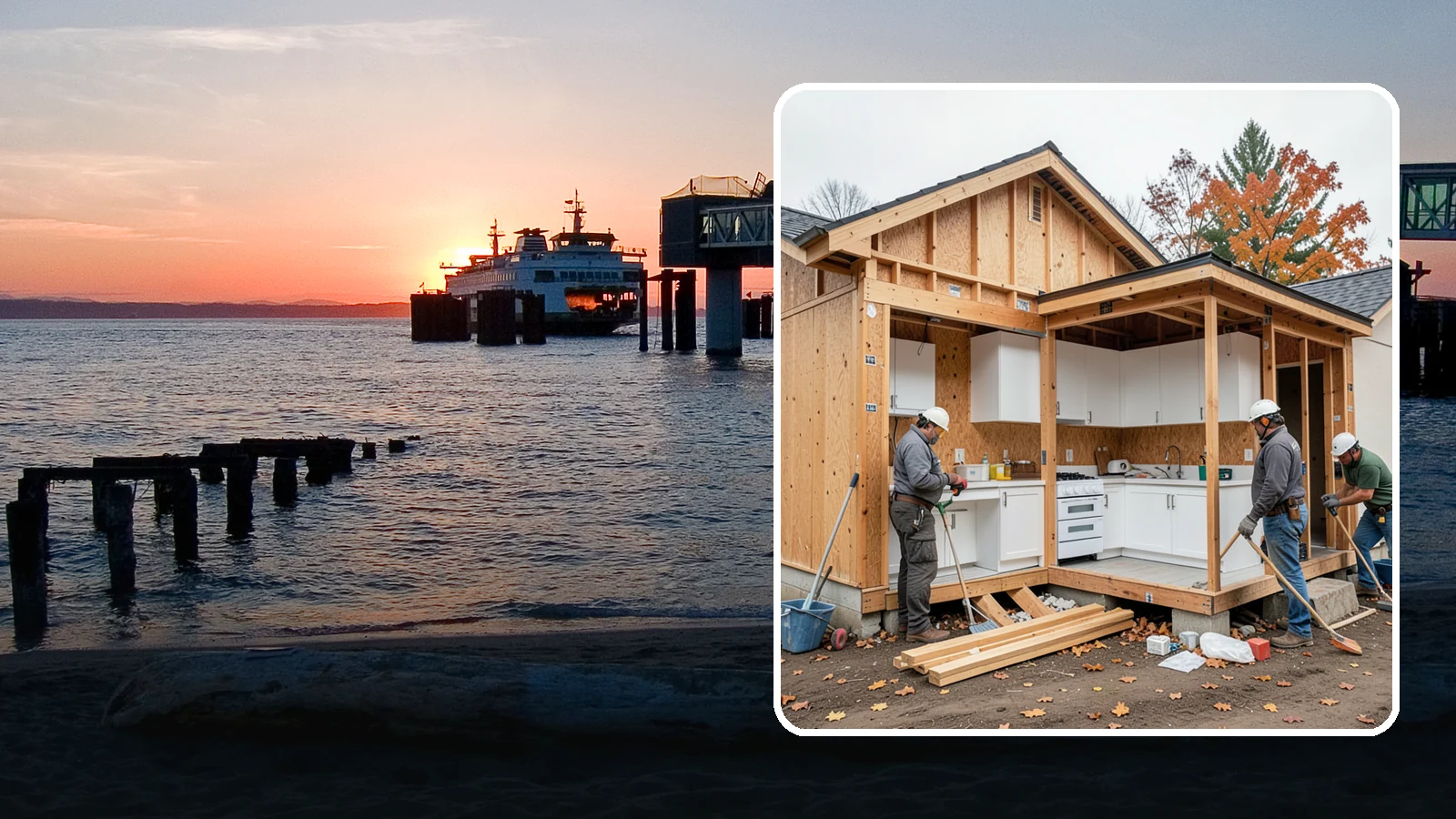 Scullery Construction in Edmonds, Snohomish County, WA - Building a scullery or back kitchen to handle prep, cleanup, and mess out of sight of the main kitchen.