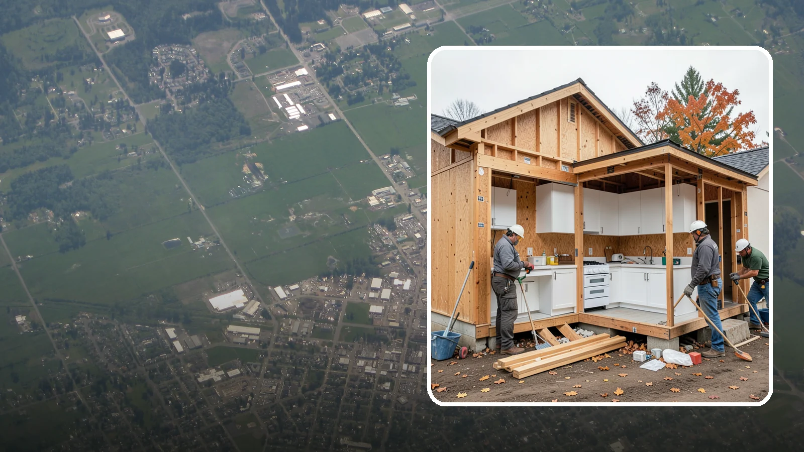 Scullery Construction in Enumclaw, King County, WA - Building a scullery or back kitchen to handle prep, cleanup, and mess out of sight of the main kitchen.