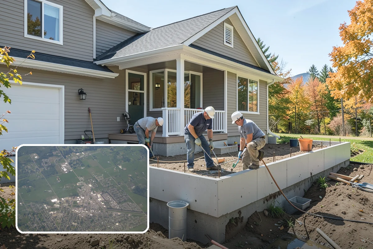 Scullery Construction in Enumclaw, King County, WA - Messy prep and cleanup kept out of sight