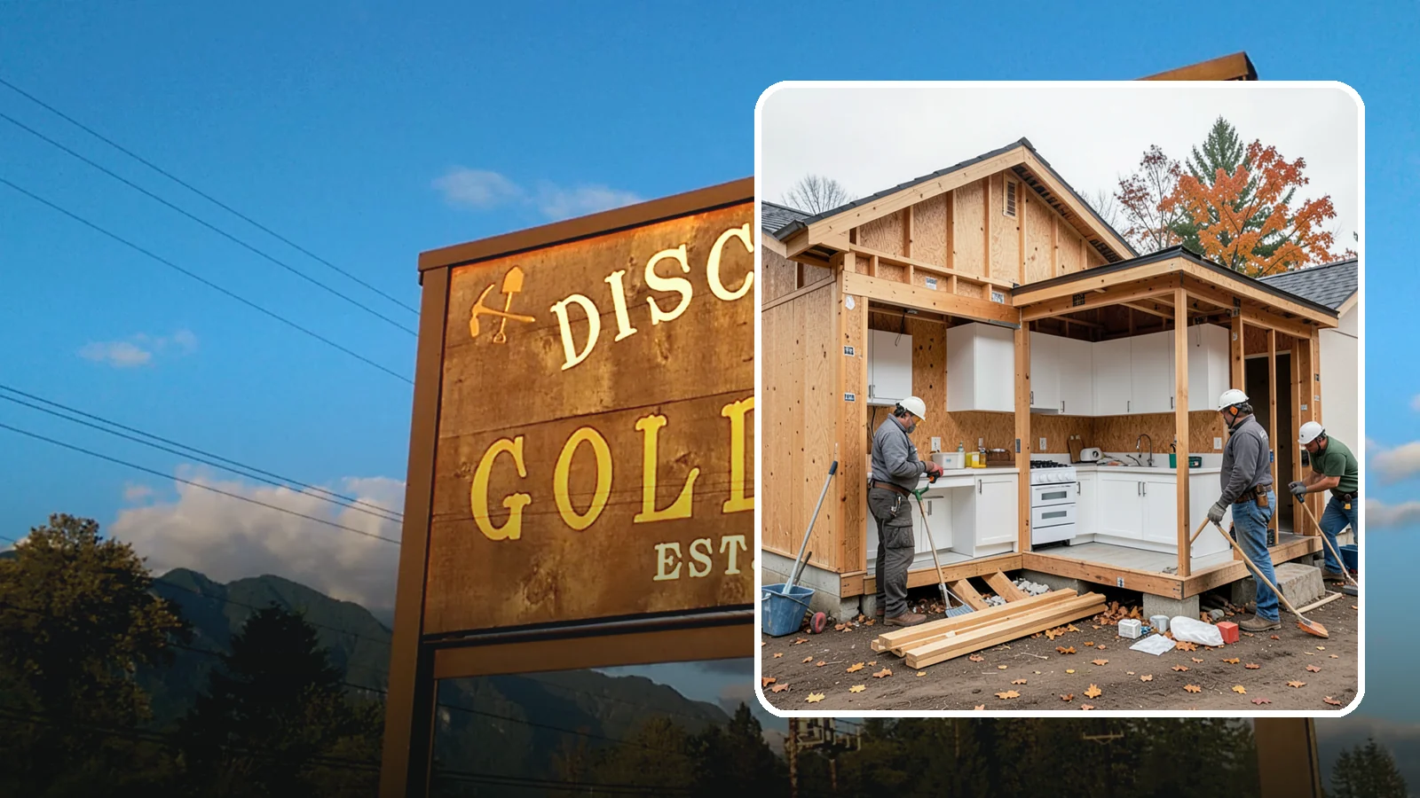 Scullery Construction in Gold Bar, Snohomish County, WA - Building a scullery or back kitchen to handle prep, cleanup, and mess out of sight of the main kitchen.