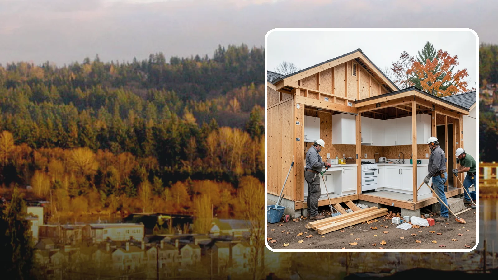 Scullery Construction in Kenmore, King County, WA - Building a scullery or back kitchen to handle prep, cleanup, and mess out of sight of the main kitchen.