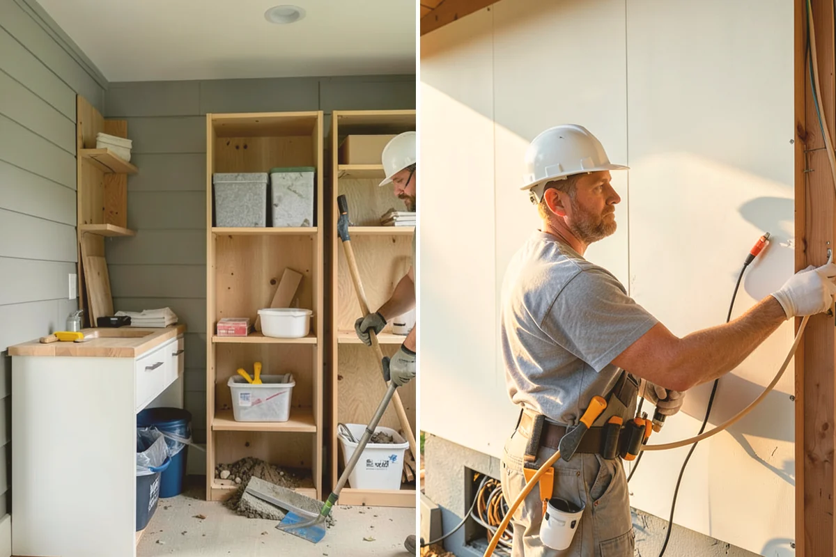 Scullery Construction in Kent, King County, WA - Plan the scullery layout and utilities