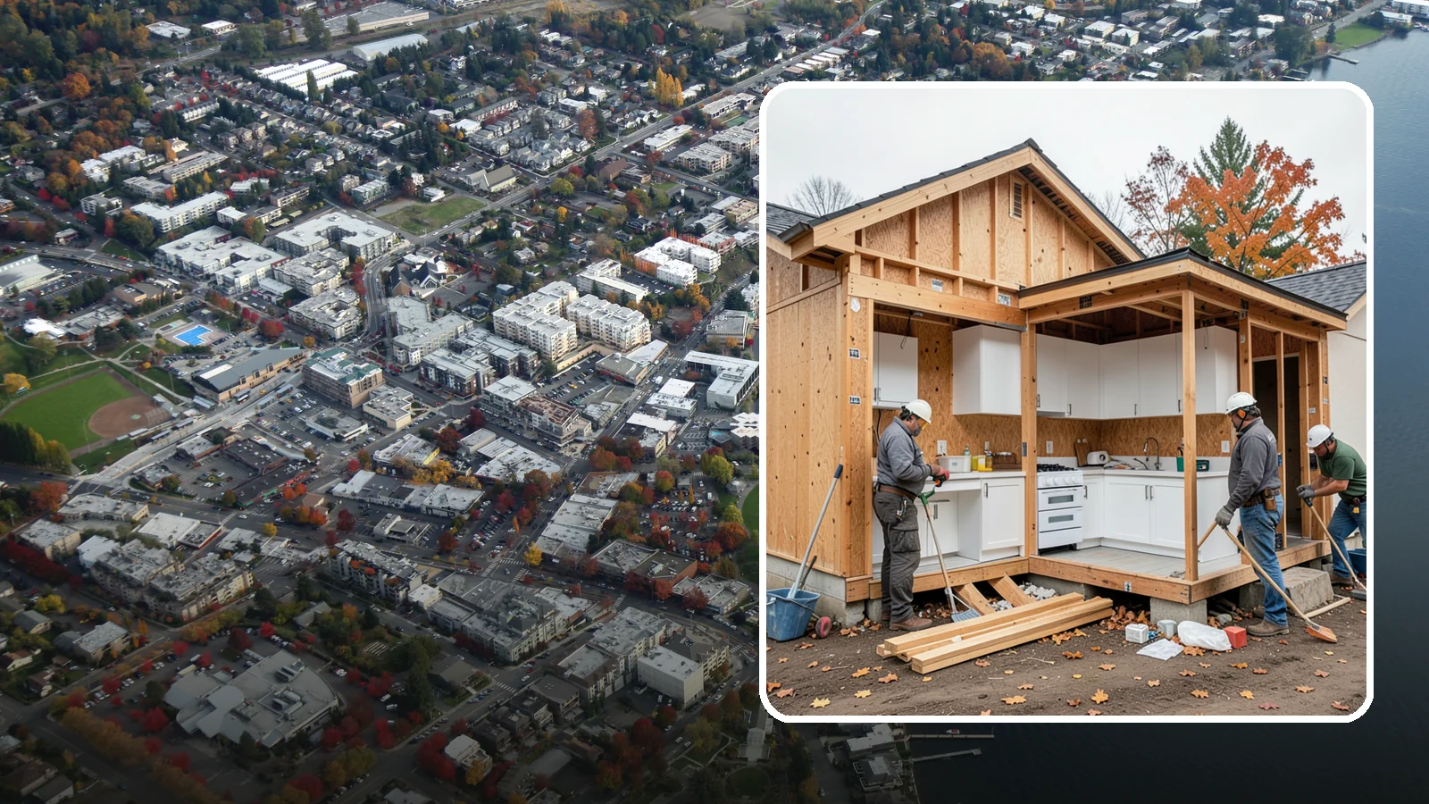 Scullery Construction in Kirkland, King County, WA - Building a scullery or back kitchen to handle prep, cleanup, and mess out of sight of the main kitchen.