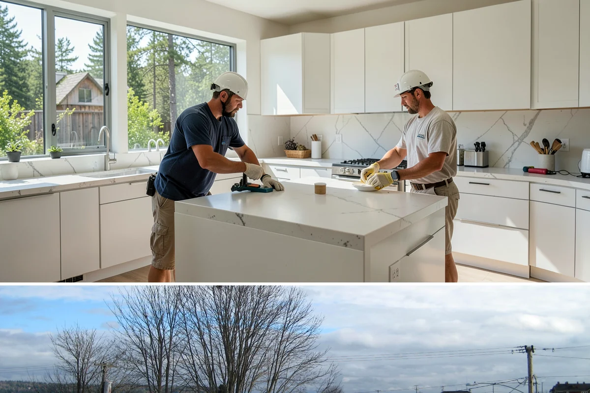 Scullery Construction in Langley, Island County, WA - A scullery build involving utilities is best scheduled in drier months alongside a broader project.