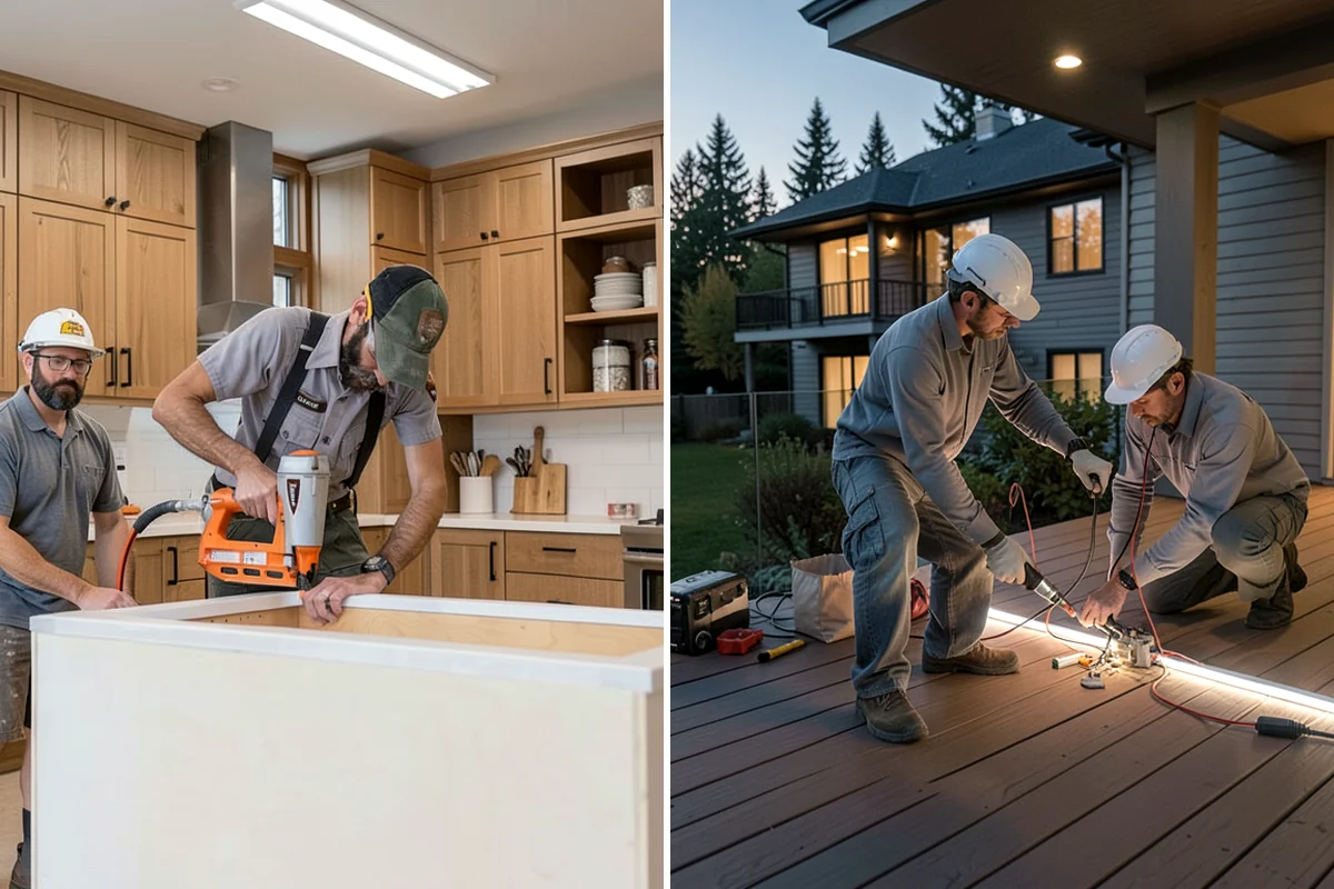 Scullery Construction in Maple Valley, King County, WA - Plan the scullery layout and utilities