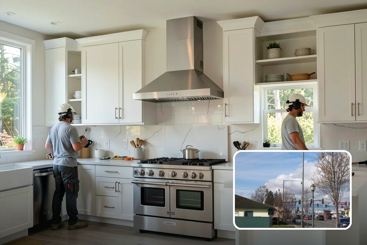 Scullery Construction in Marysville, Snohomish County, WA - Messy prep and cleanup kept out of sight