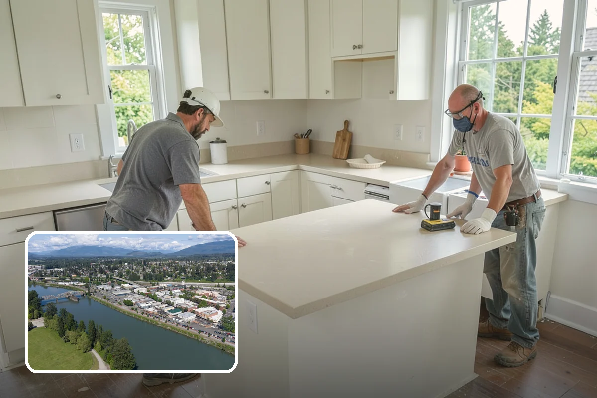 Scullery Construction in Mount Vernon, Skagit County, WA - Messy prep and cleanup kept out of sight