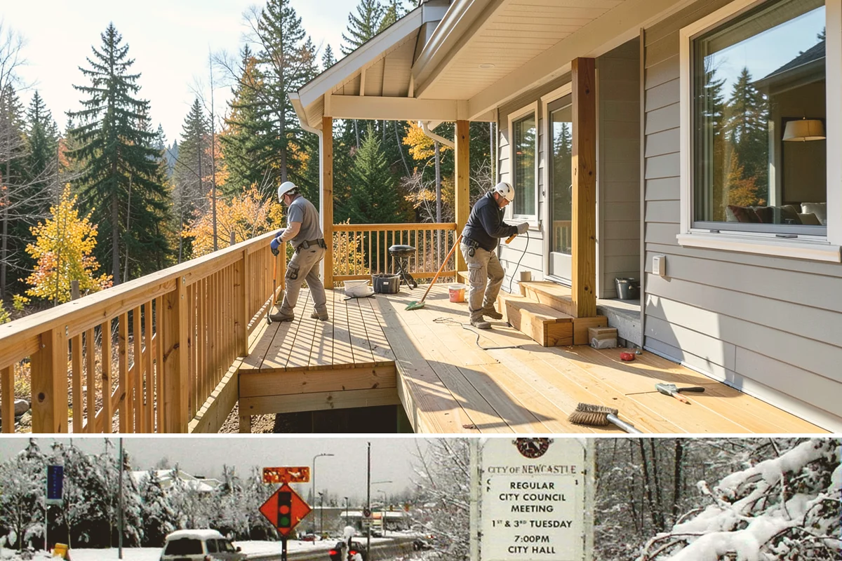 Scullery Construction in Newcastle, King County, WA - A scullery build involving utilities is best scheduled in drier months alongside a broader project.