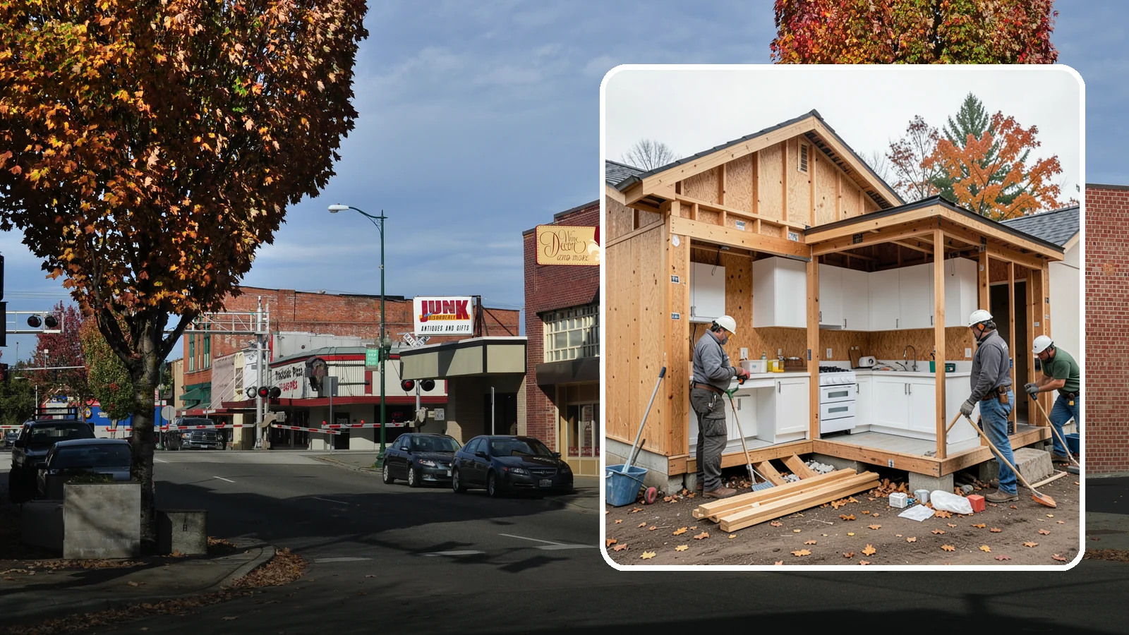 Scullery Construction in Puyallup, Pierce County, WA - Building a scullery or back kitchen to handle prep, cleanup, and mess out of sight of the main kitchen.