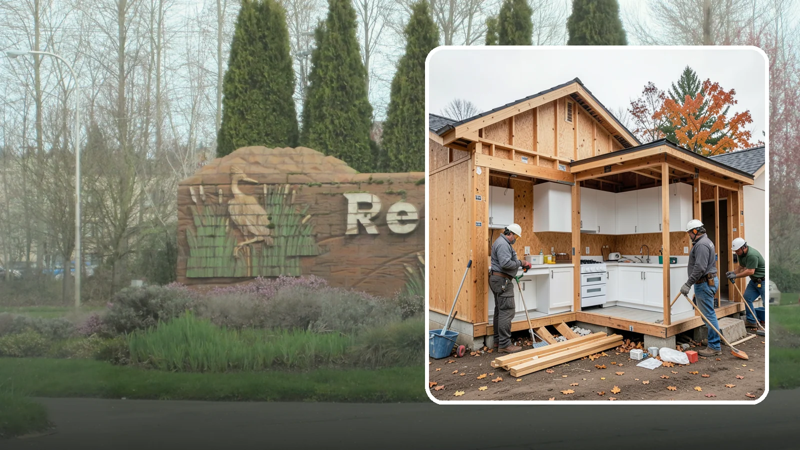 Scullery Construction in Renton, King County, WA - Building a scullery or back kitchen to handle prep, cleanup, and mess out of sight of the main kitchen.