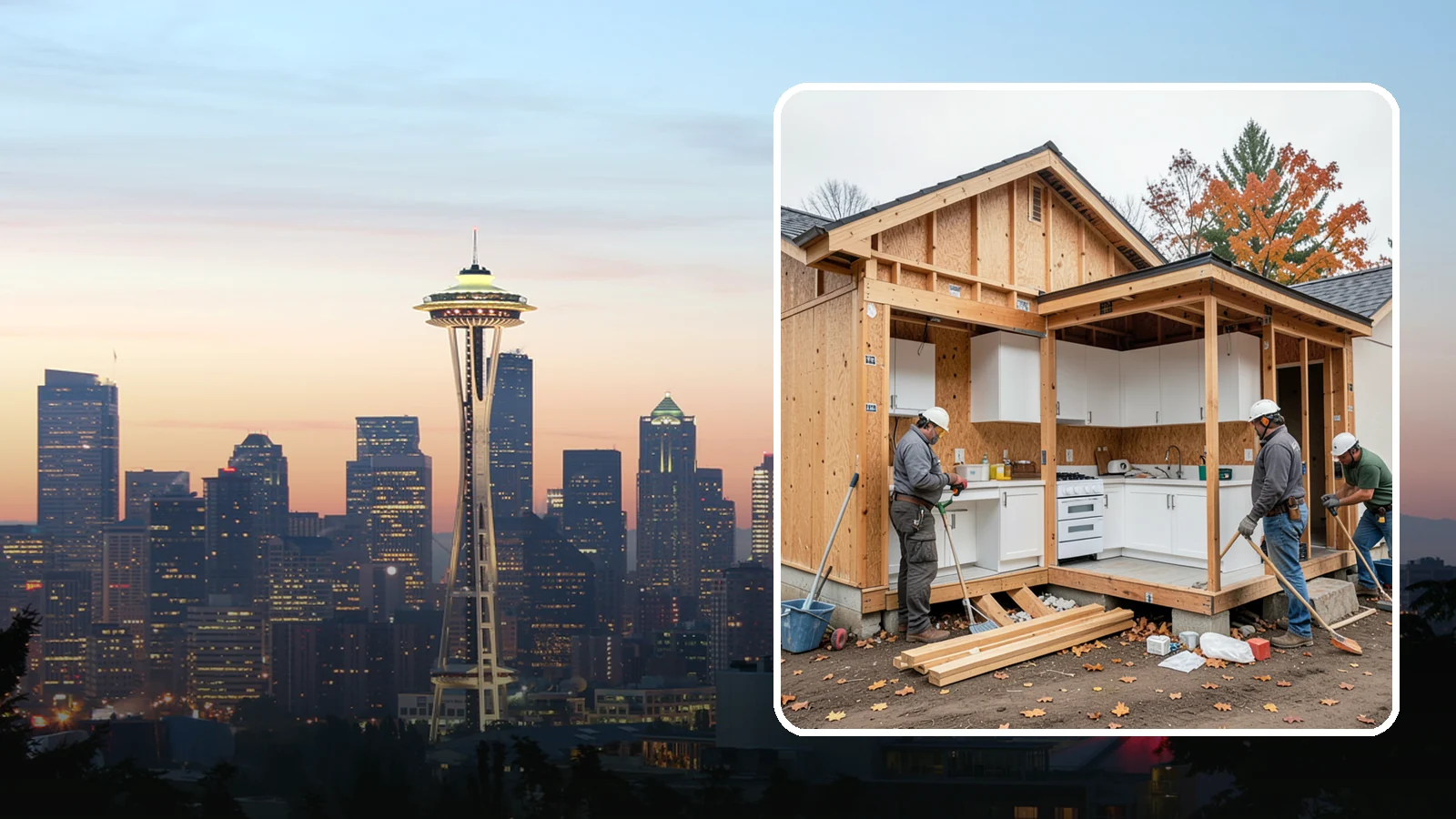 Scullery Construction in Seattle, King County, WA - Building a scullery or back kitchen to handle prep, cleanup, and mess out of sight of the main kitchen.