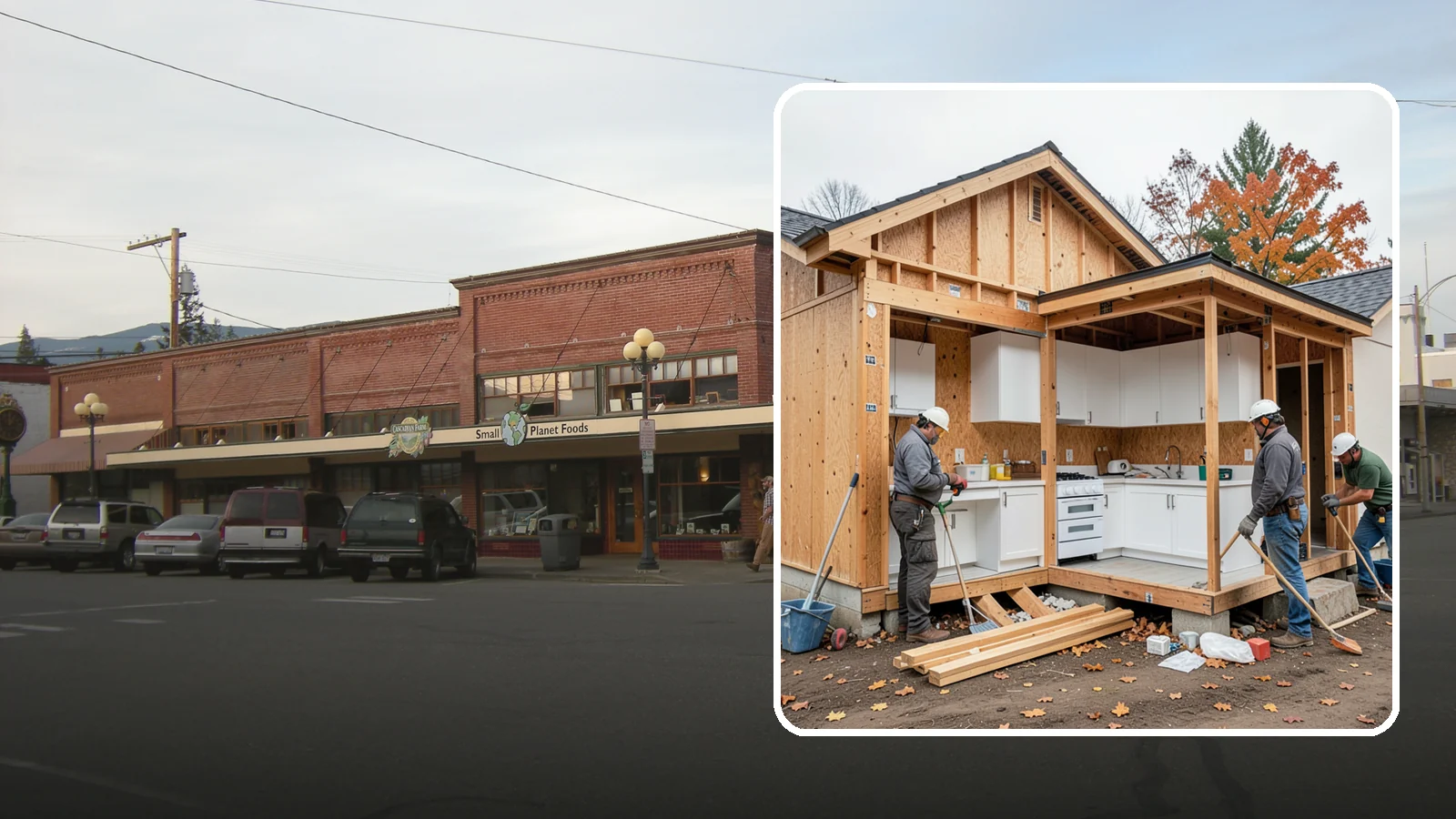 Scullery Construction in Sedro-Woolley, Skagit County, WA - Building a scullery or back kitchen to handle prep, cleanup, and mess out of sight of the main kitchen.