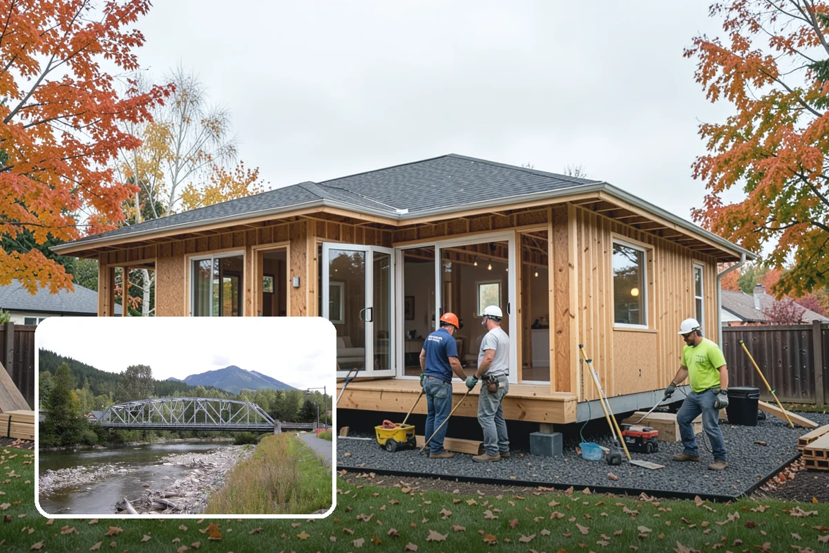 Scullery Construction in Skykomish, King County, WA - Messy prep and cleanup kept out of sight