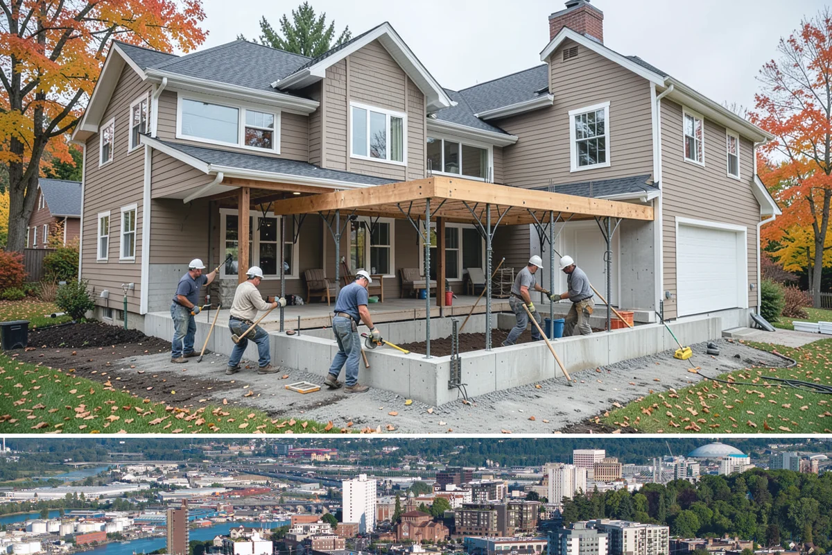 Scullery Construction in Tacoma, Pierce County, WA - A scullery build involving utilities is best scheduled in drier months alongside a broader project.