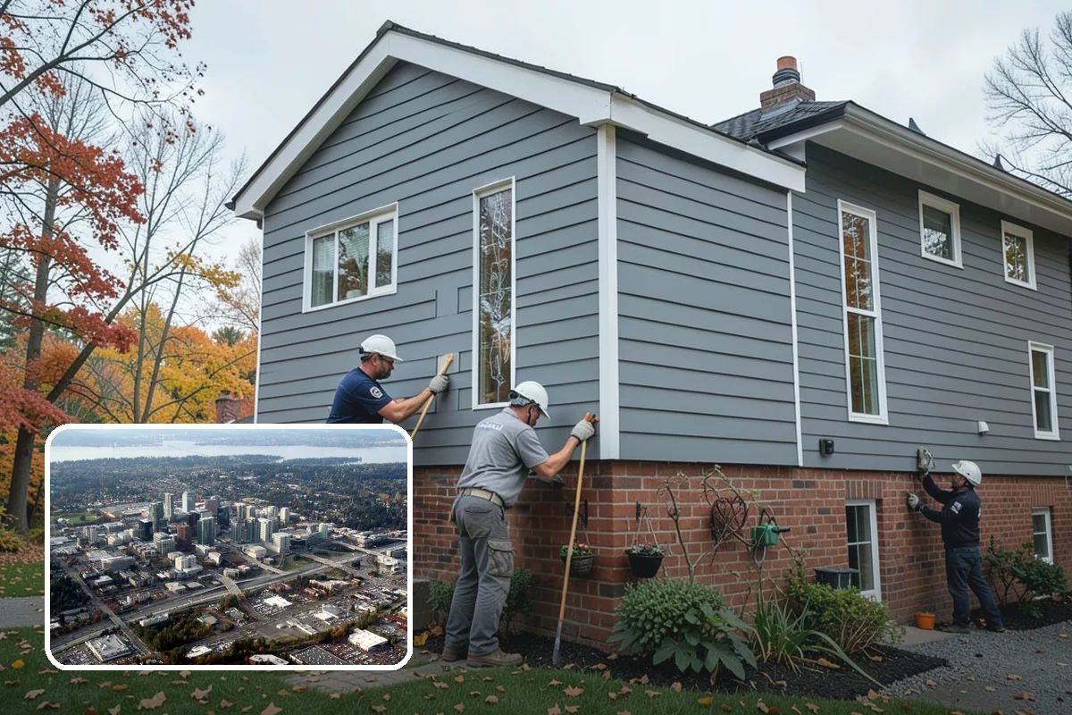 Seamless Gutter Installation in Bellevue, King County, WA - Far fewer joints that can leak or clog
