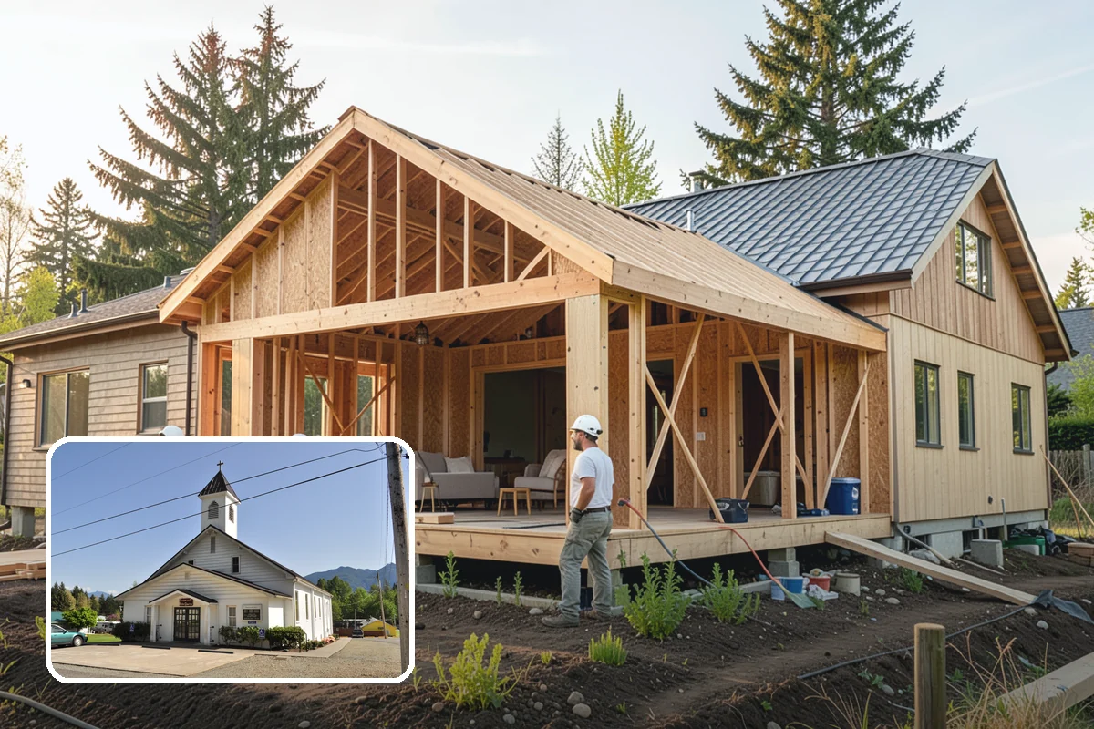 Seamless Gutter Installation in Concrete, Skagit County, WA - Far fewer joints that can leak or clog