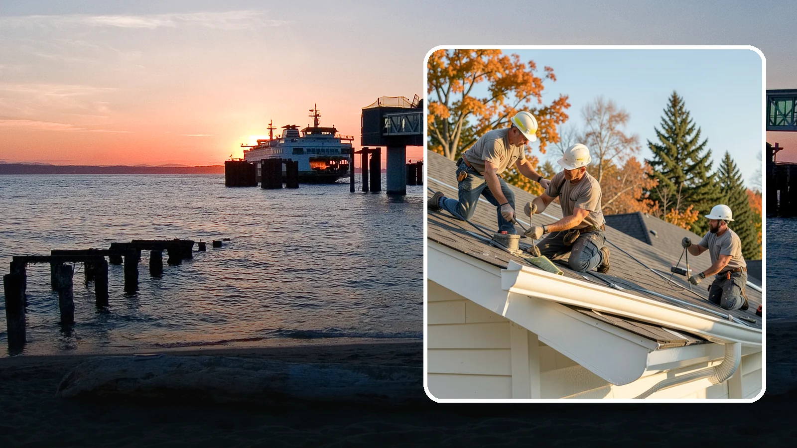 Seamless Gutter Installation in Edmonds, Snohomish County, WA - We fabricate and install seamless gutters on-site to minimize leaks along your roofline.