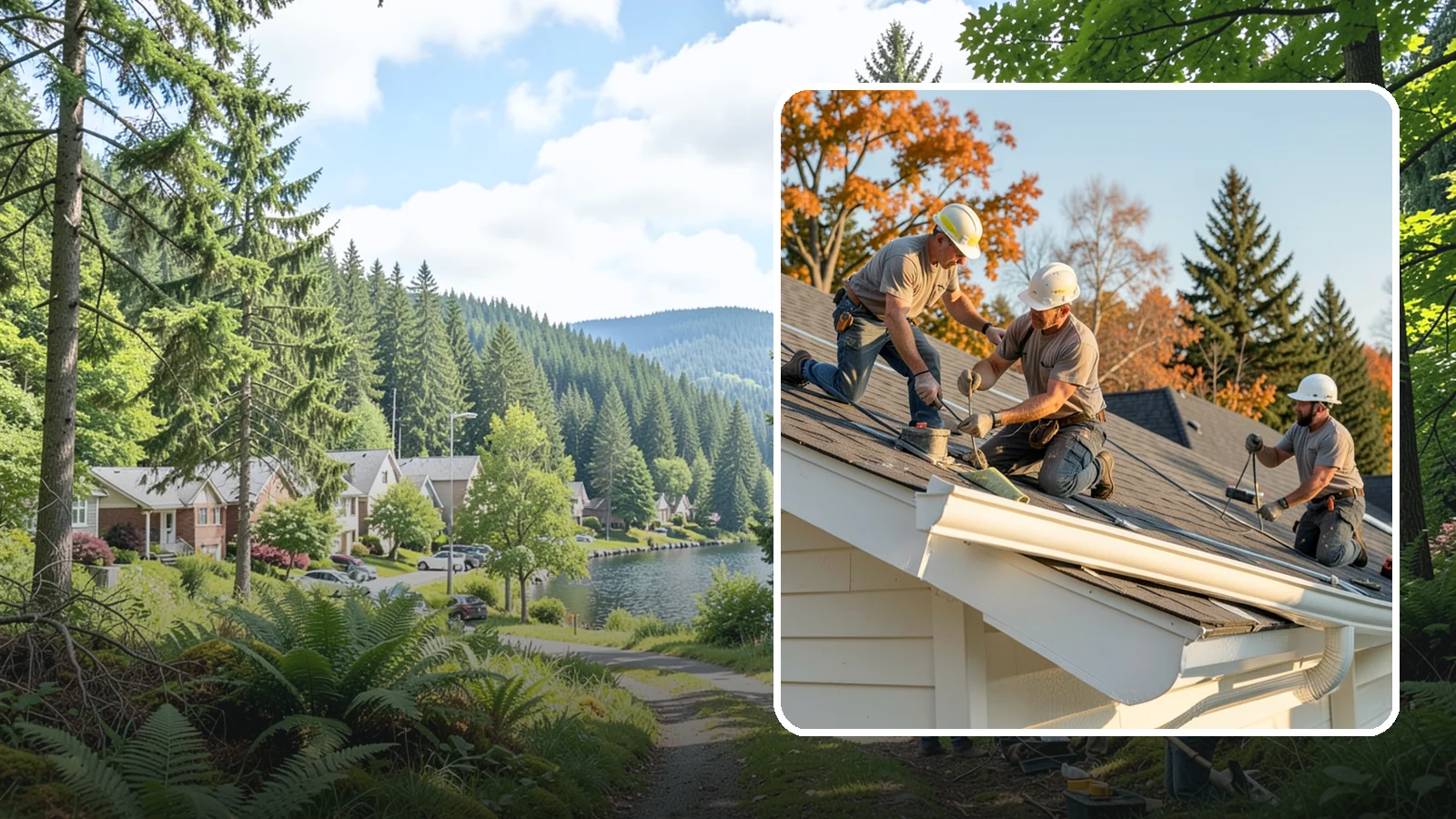 Seamless Gutter Installation in Lake Forest Park, King County, WA - We fabricate and install seamless gutters on-site to minimize leaks along your roofline.