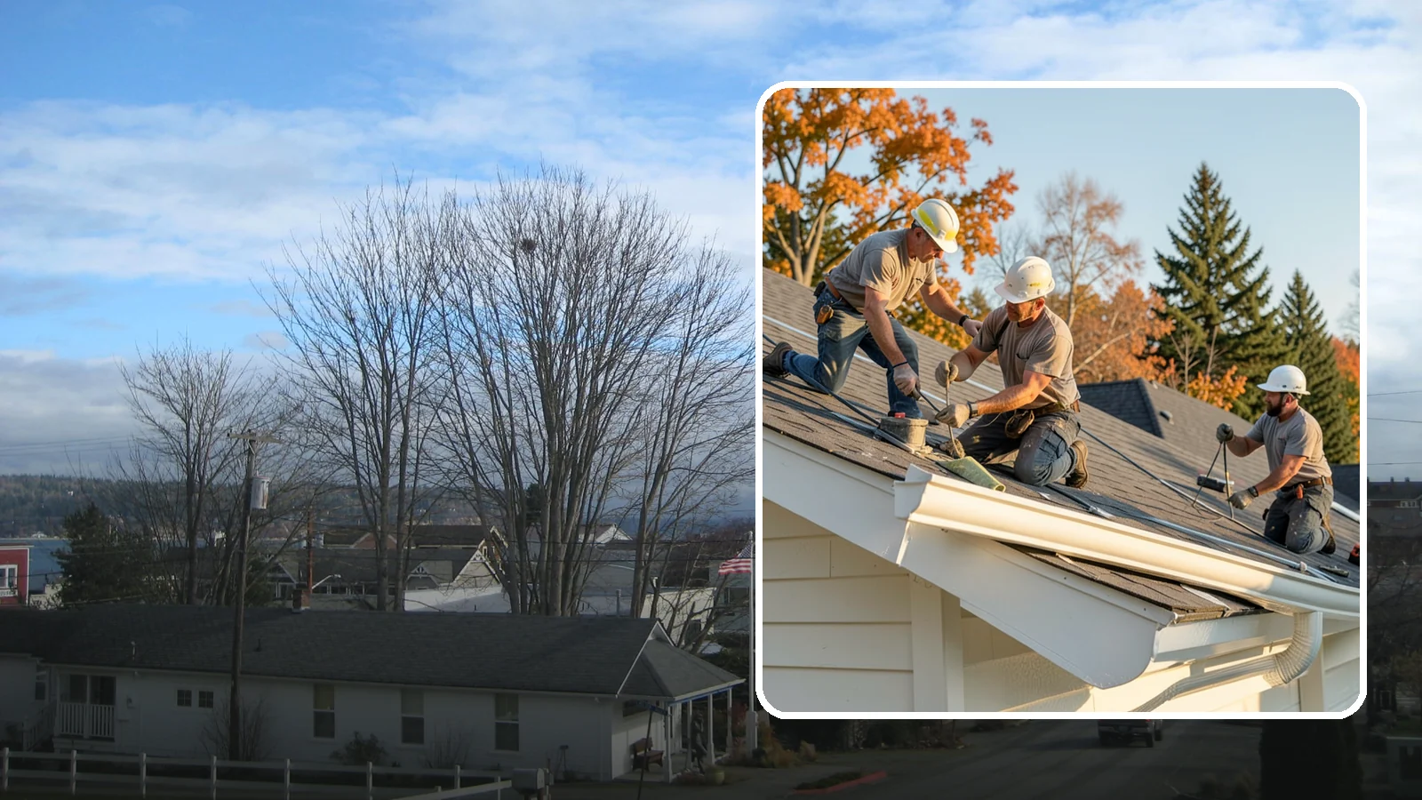 Seamless Gutter Installation in Langley, Island County, WA - We fabricate and install seamless gutters on-site to minimize leaks along your roofline.