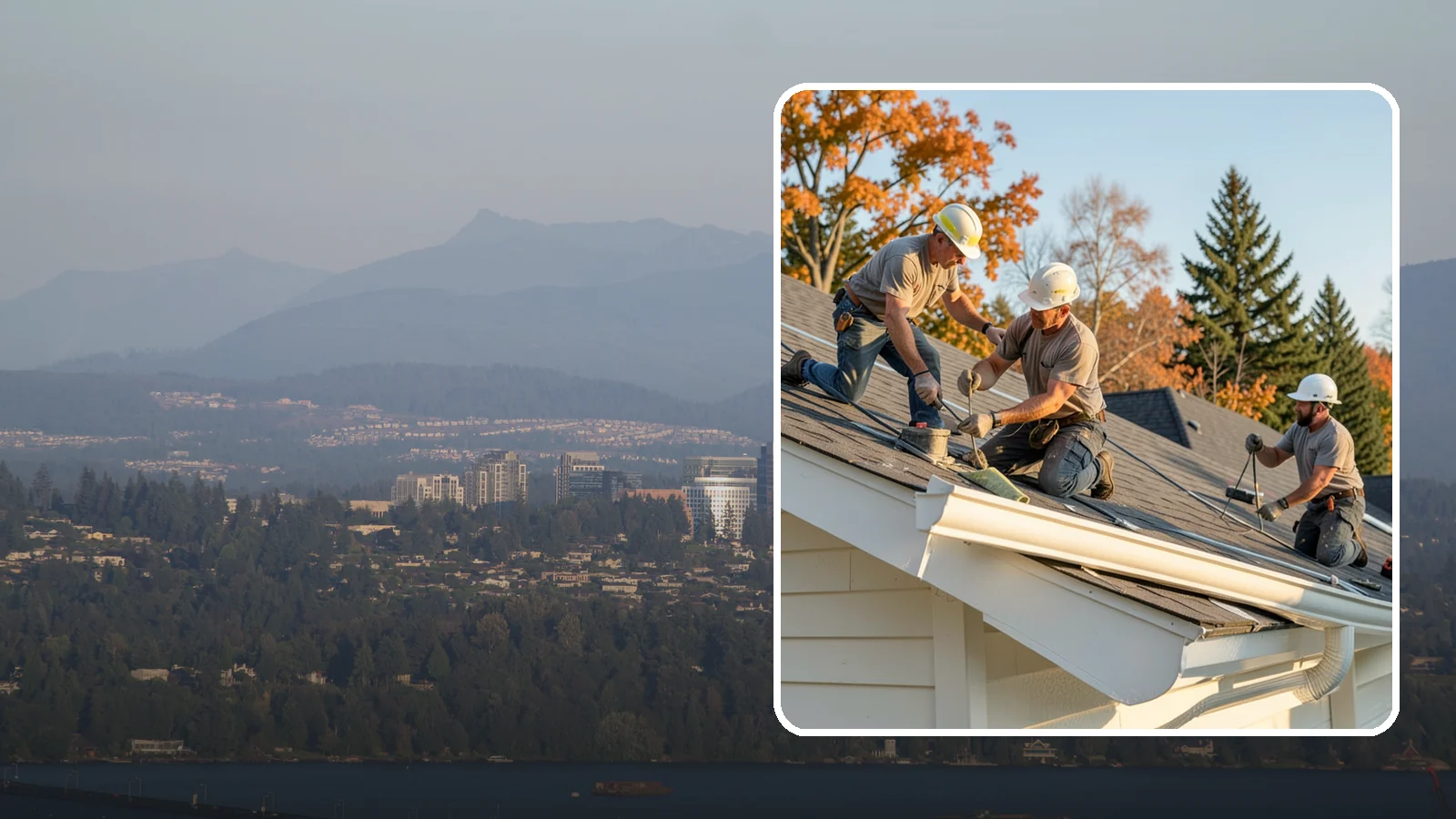 Seamless Gutter Installation in Medina, King County, WA - We fabricate and install seamless gutters on-site to minimize leaks along your roofline.