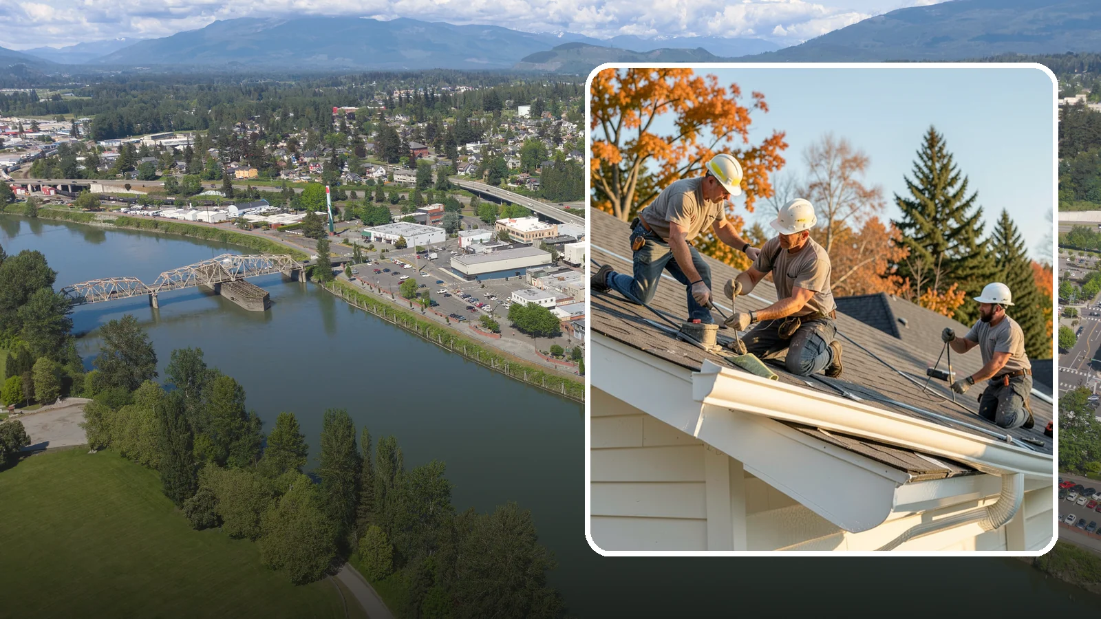 Seamless Gutter Installation in Mount Vernon, Skagit County, WA - We fabricate and install seamless gutters on-site to minimize leaks along your roofline.