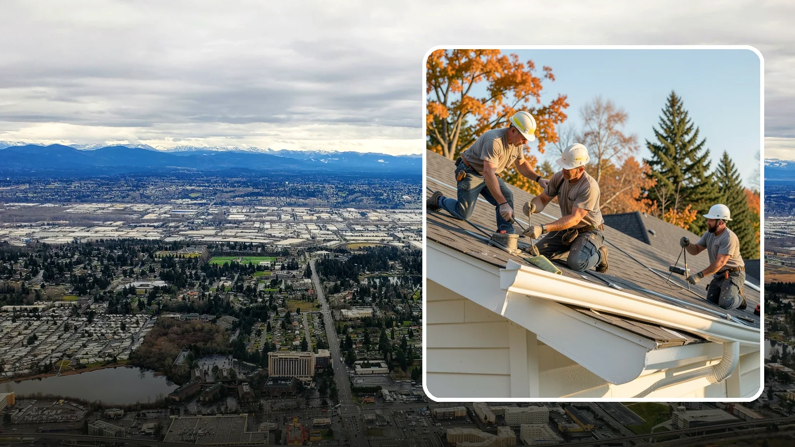Seamless Gutter Installation in SeaTac, King County, WA - We fabricate and install seamless gutters on-site to minimize leaks along your roofline.