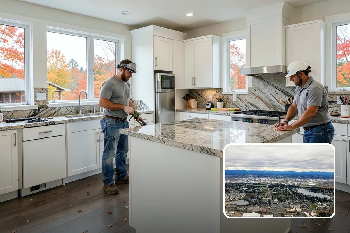Seamless Gutter Installation in SeaTac, King County, WA - Far fewer joints that can leak or clog
