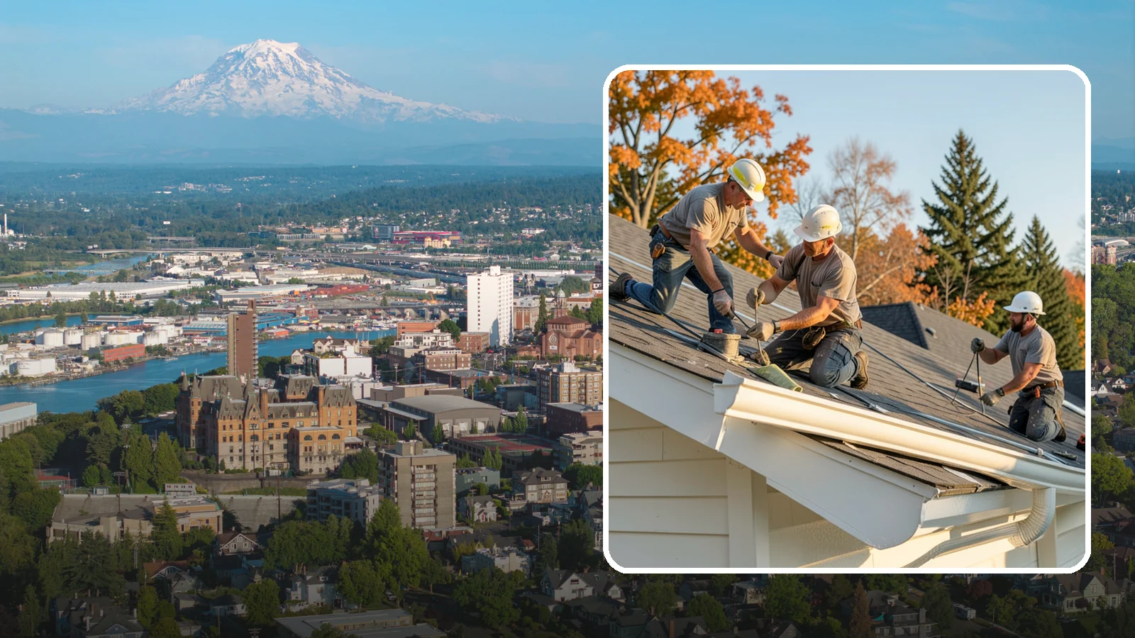 Seamless Gutter Installation in Tacoma, Pierce County, WA - We fabricate and install seamless gutters on-site to minimize leaks along your roofline.