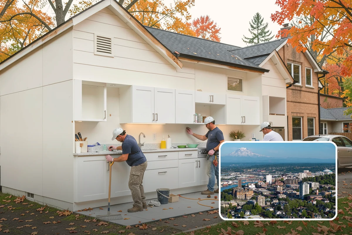 Seamless Gutter Installation in Tacoma, Pierce County, WA - Far fewer joints that can leak or clog