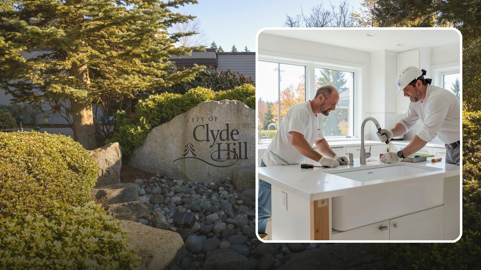 Second Sink Installation in Clyde Hill, King County, WA - Adding a secondary prep or bar sink to improve workflow in larger kitchens and islands.