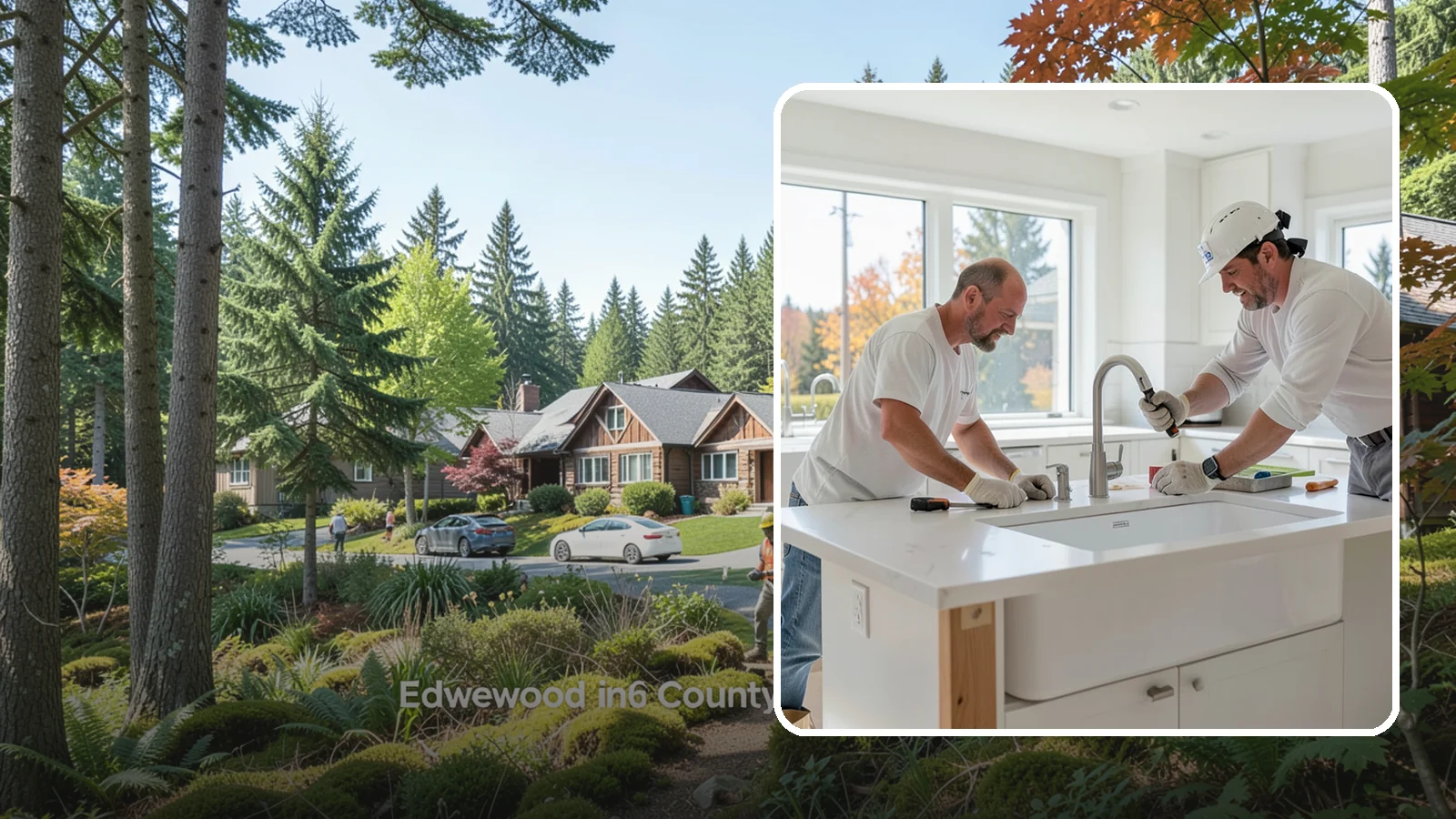 Second Sink Installation in Edgewood, Pierce County, WA - Adding a secondary prep or bar sink to improve workflow in larger kitchens and islands.
