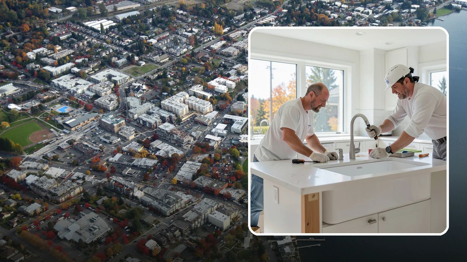Second Sink Installation in Kirkland, King County, WA - Adding a secondary prep or bar sink to improve workflow in larger kitchens and islands.