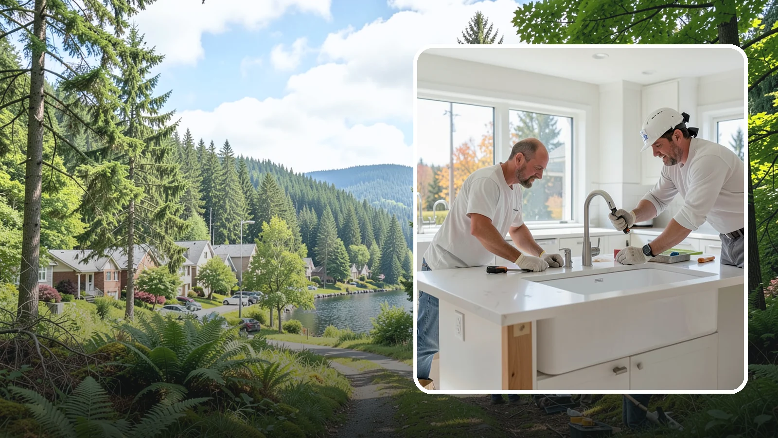 Second Sink Installation in Lake Forest Park, King County, WA - Adding a secondary prep or bar sink to improve workflow in larger kitchens and islands.