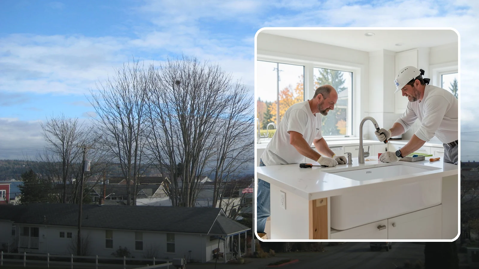 Second Sink Installation in Langley, Island County, WA - Adding a secondary prep or bar sink to improve workflow in larger kitchens and islands.