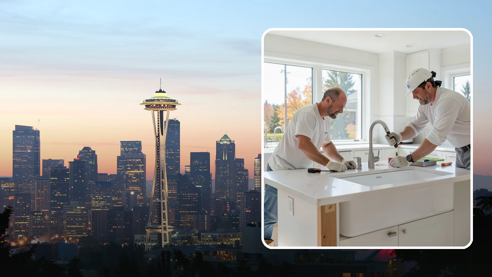 Second Sink Installation in Seattle, King County, WA - Adding a secondary prep or bar sink to improve workflow in larger kitchens and islands.