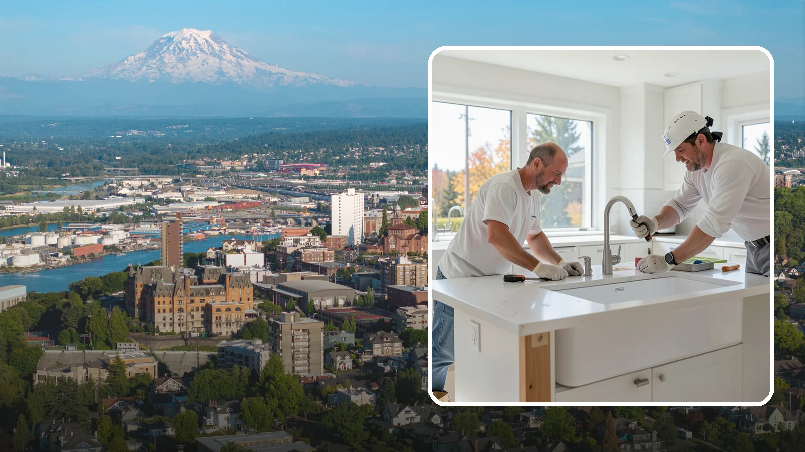 Second Sink Installation in Tacoma, Pierce County, WA - Adding a secondary prep or bar sink to improve workflow in larger kitchens and islands.